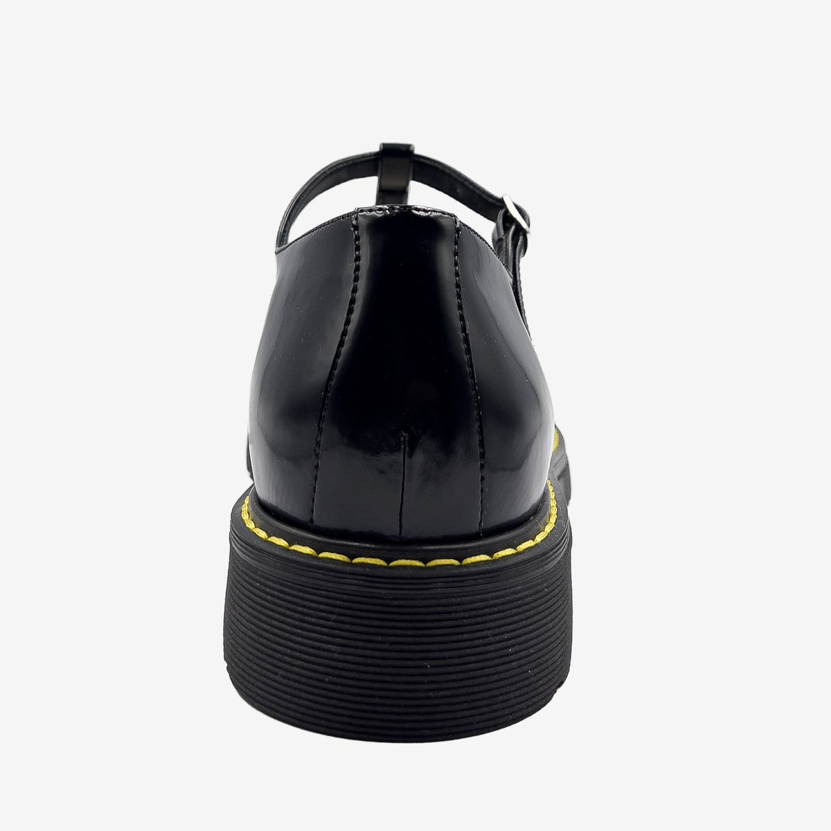 DR POLLINA - MARY JANE T-BAR- in Fungo nero - veganshoes