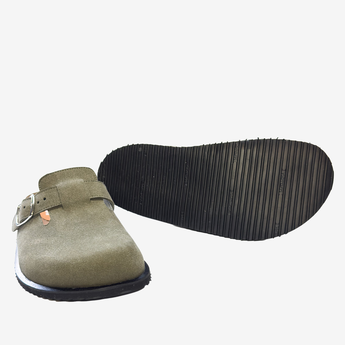Suola in gomma morbida del sabot vegan verde Olmo